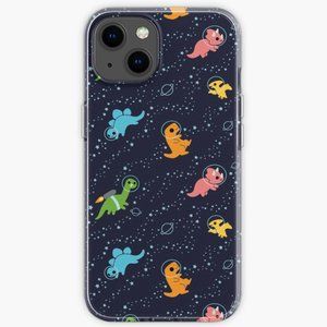 Dinosaurs In Space Pattern iPhone Case